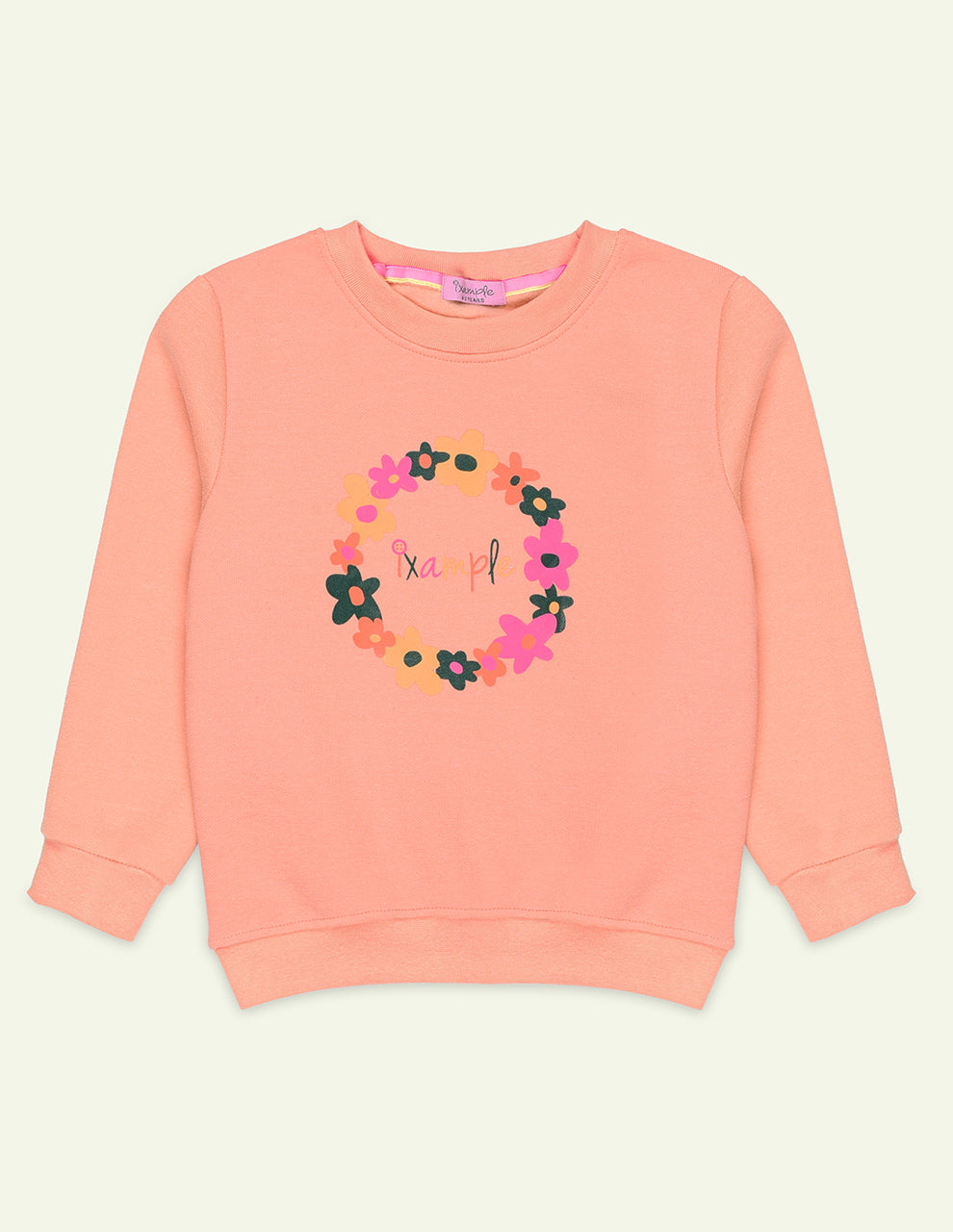 Peach Printed Sweatshirt