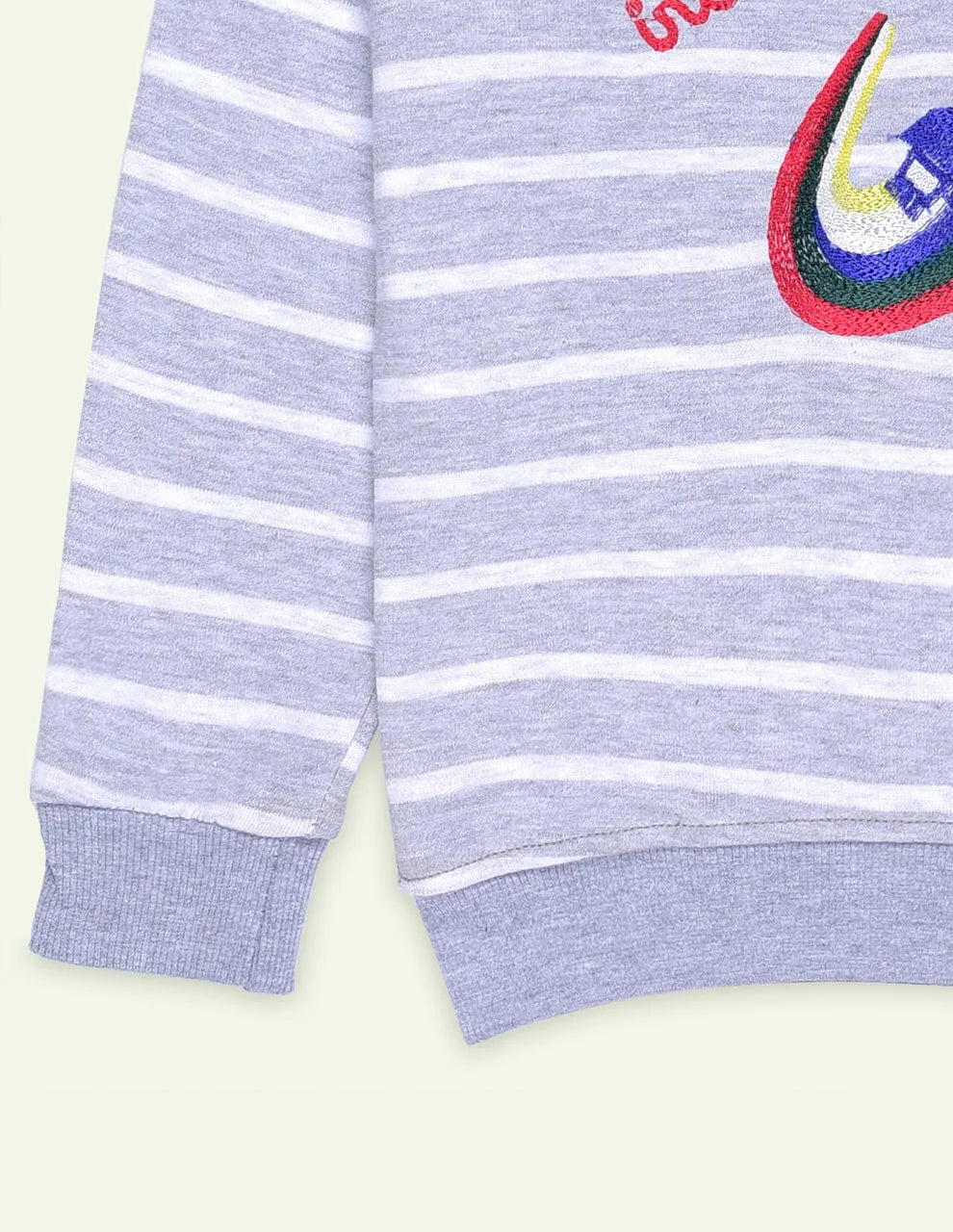 Striped Embroidered Sweatshirt