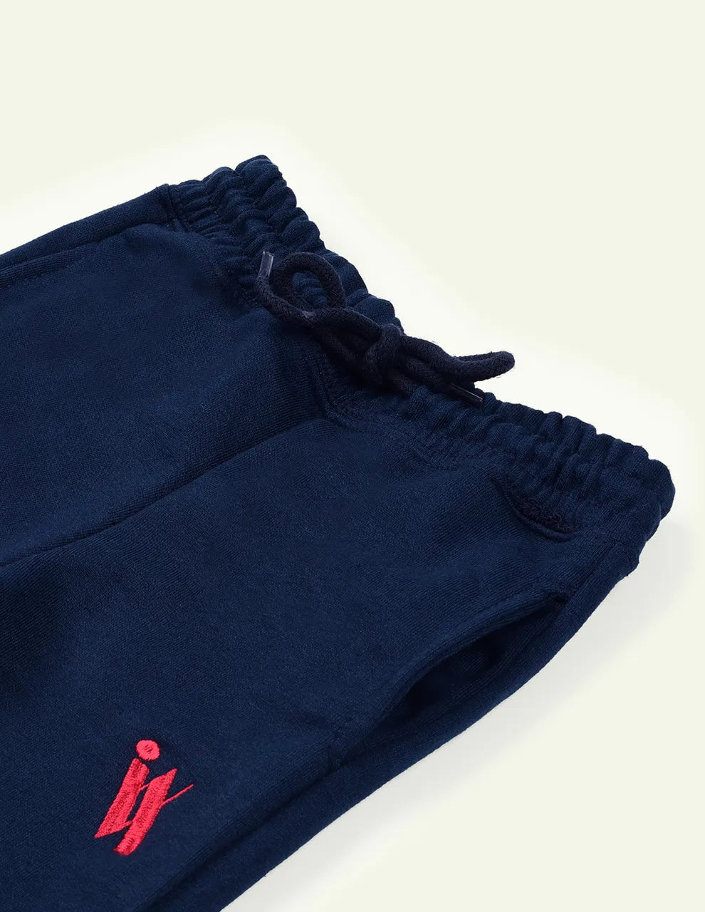 Navy Embroidered Trouser