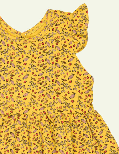 Yellow Printed Dress