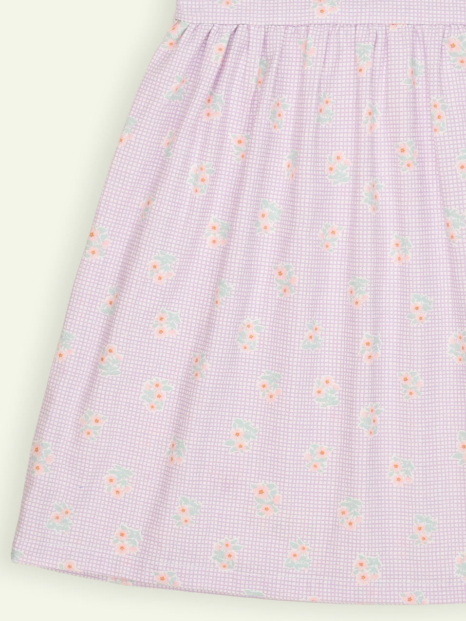 Purple Floral Cotton Dress