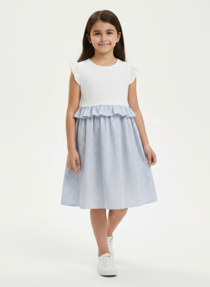 Blue & White Striped Dress